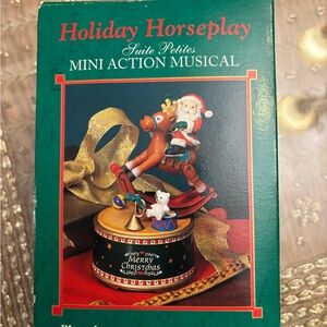 Holiday Horseplay Musical Santa and Reindeer Decor